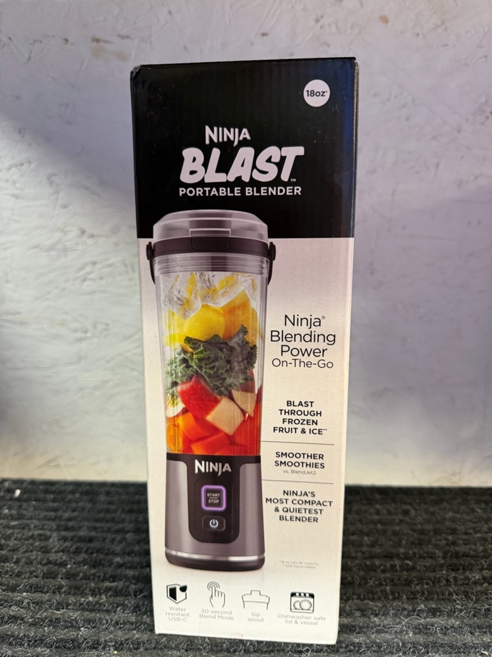 Ninja Blast Portable Blender - Silver and Clear
